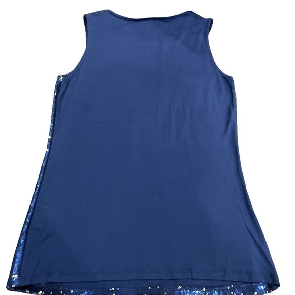 Camaieu Sequenced Midnight Blue Women Top - Picture 3 of 9